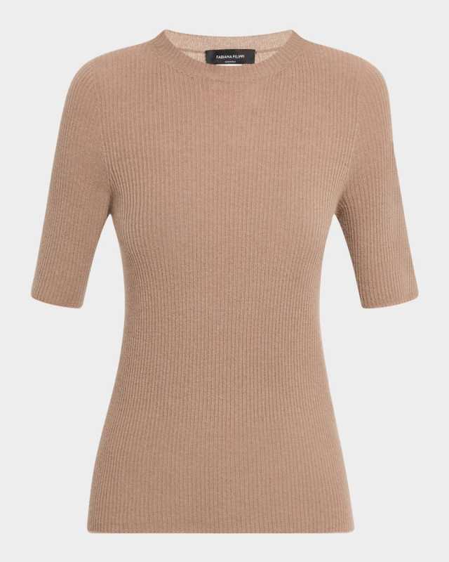 Slim Crewneck Rib Knit Sweater